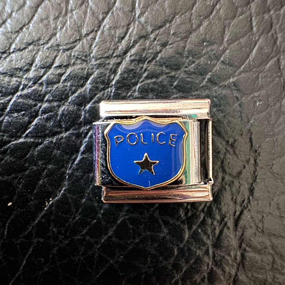 Police crest Italian Charm Link